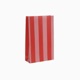 Kado Design - Geschenktüte mit Boden • Streifen Rot/Rosa - Geschenkverpackung - ROSA ECK