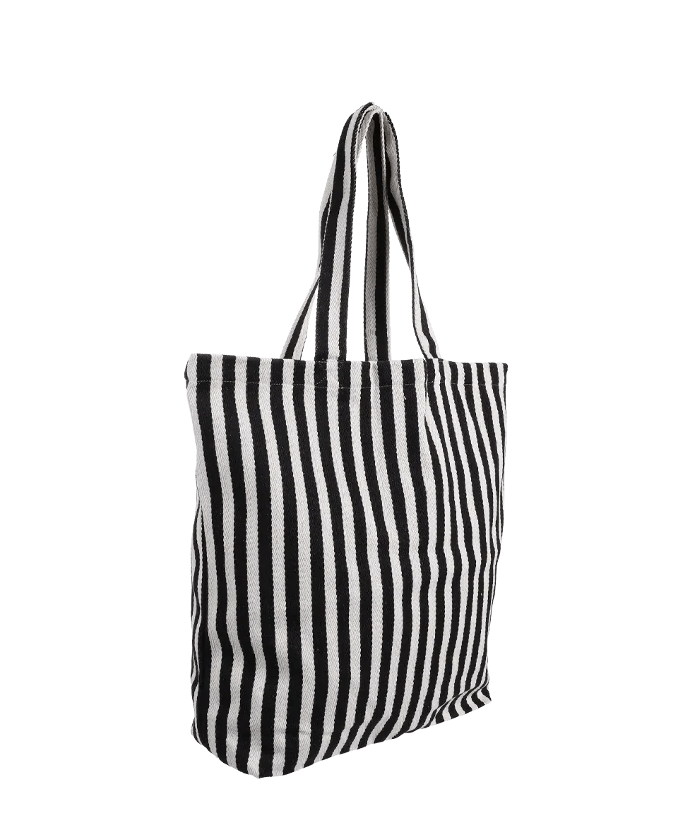 Kado Design - Gestreifte Tragetasche | black - ROSA ECK Concept Store