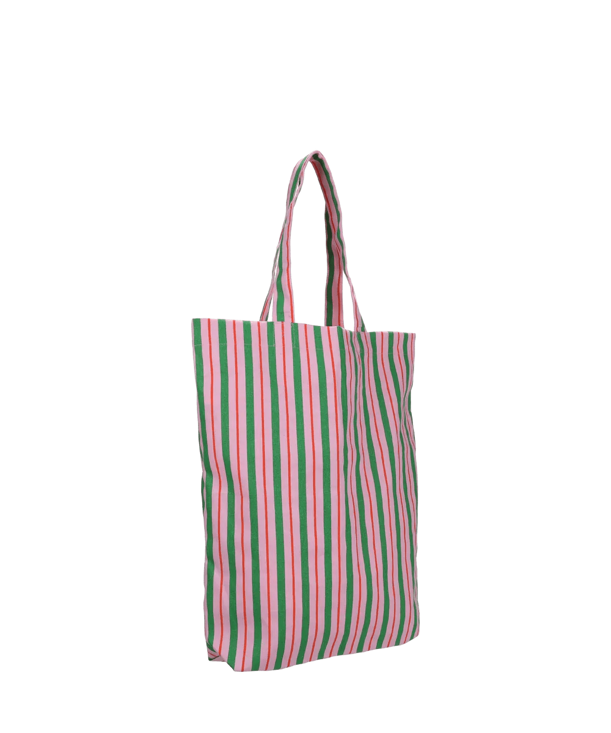 Kado Design - Gestreifte Tragetasche | light fuchsia + grass green + blood orange - ROSA ECK Concept Store