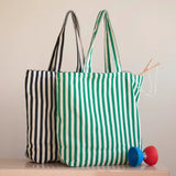 Kado Design - Gestreifte Tragetasche Natur | grass - ROSA ECK Concept Store