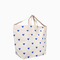 Kado Design - Große Tragetasche • Herzen Blau - Tasche - ROSA ECK