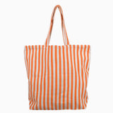 Kado Design - Große Tragetasche Natur • Streifen Orange - Tasche - ROSA ECK