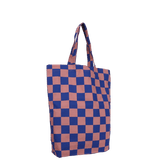 Kado Design - Karierte Tragetasche | cobalt + lychee - ROSA ECK Concept Store