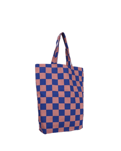 Kado Design - Karierte Tragetasche | cobalt + lychee - ROSA ECK Concept Store