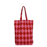 Kado Design - Karierte Tragetasche | diamond grapefruit + brick - ROSA ECK Concept Store