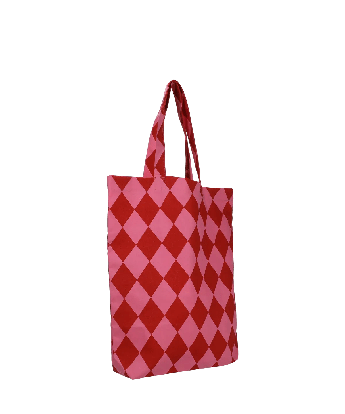 Kado Design - Karierte Tragetasche | diamond grapefruit + brick - ROSA ECK Concept Store