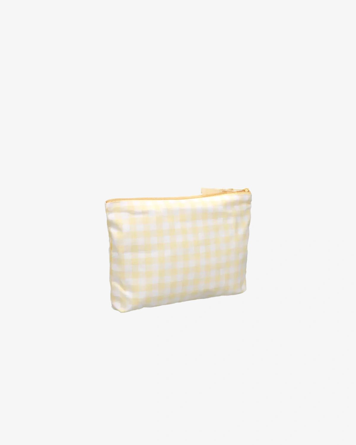 Kado Design - Kosmetiktasche aus Baumwolle • Buttergelb kariert - ROSA ECK