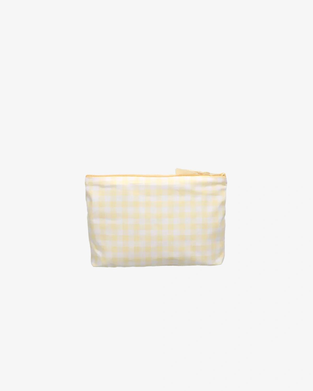 Kado Design - Kosmetiktasche aus Baumwolle • Buttergelb kariert - ROSA ECK