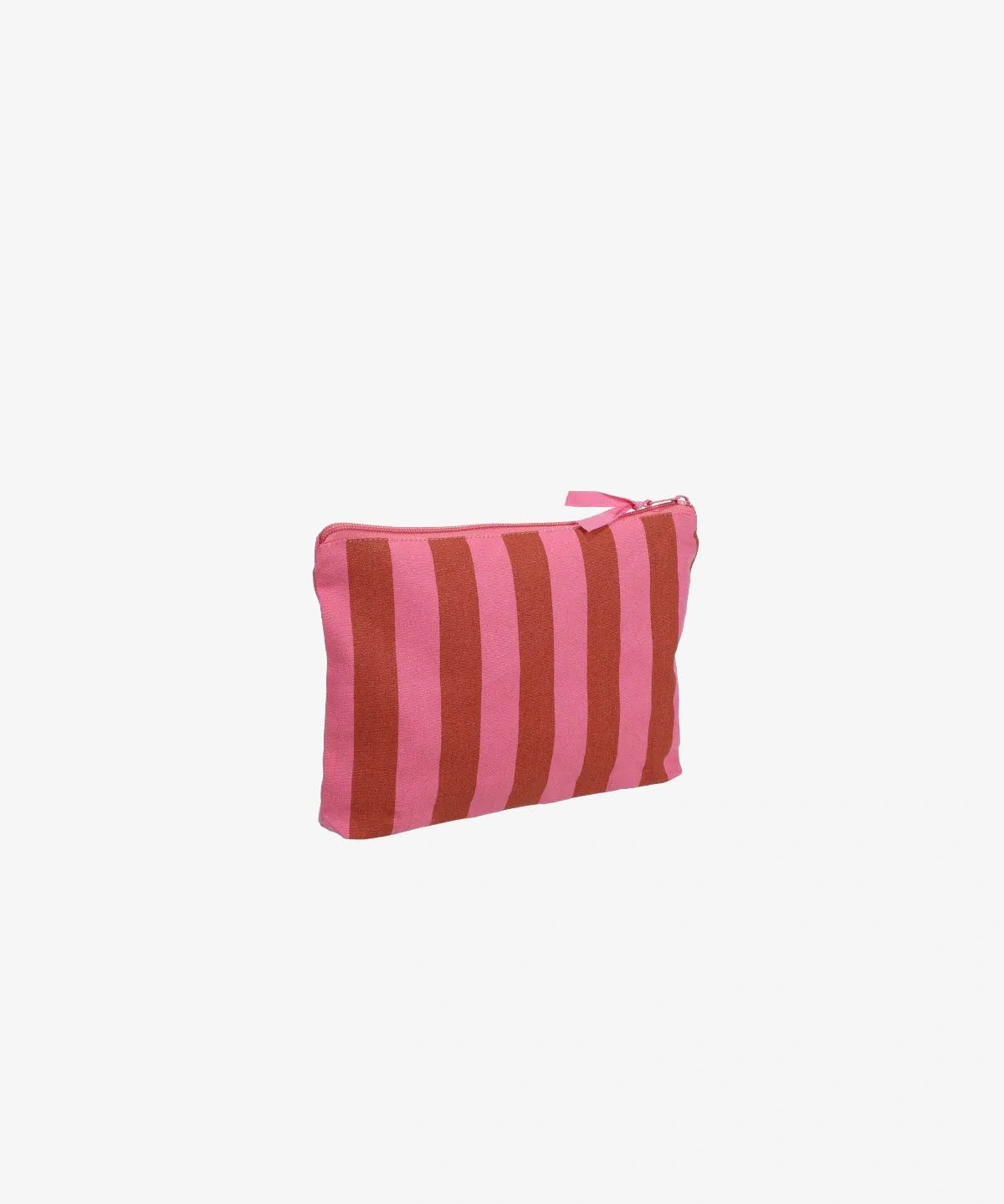 Kado Design - Kosmetiktasche aus Baumwolle • Pink/Braun gestreift - ROSA ECK