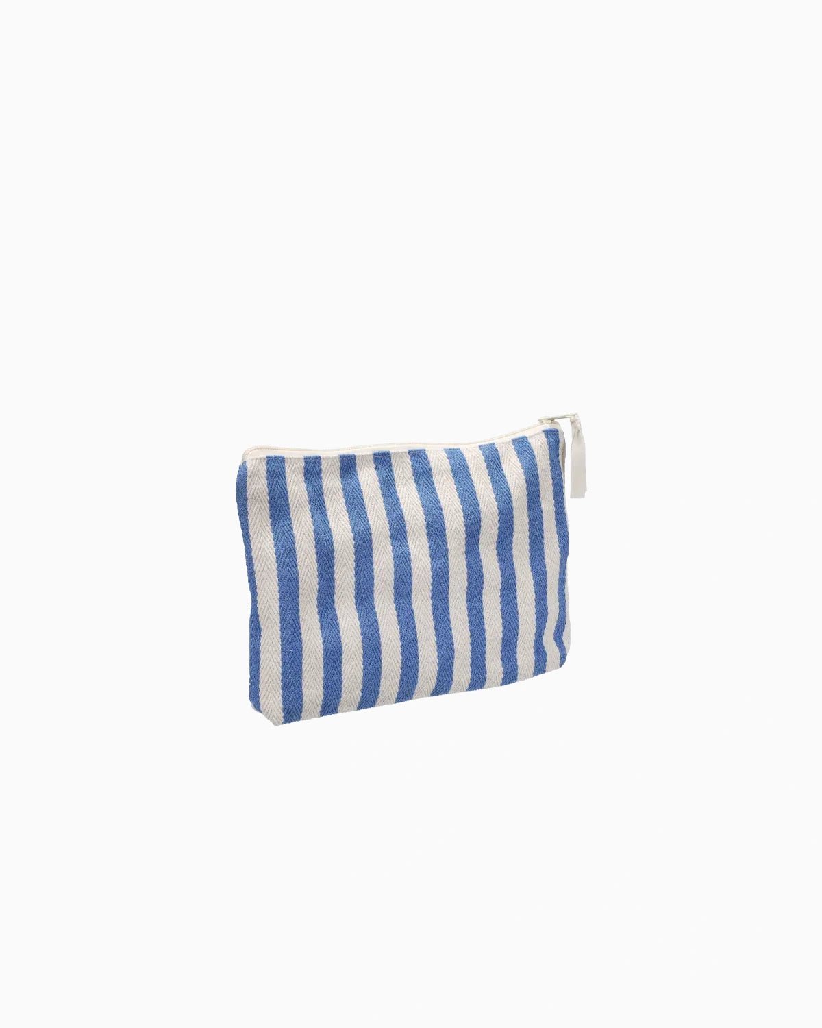 Kado Design - Kosmetiktasche Natur • Streifen Blau - Kulturbeutel - ROSA ECK