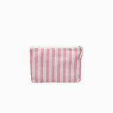 Kado Design - Kosmetiktasche Natur • Streifen Rosa - Kulturbeutel - ROSA ECK