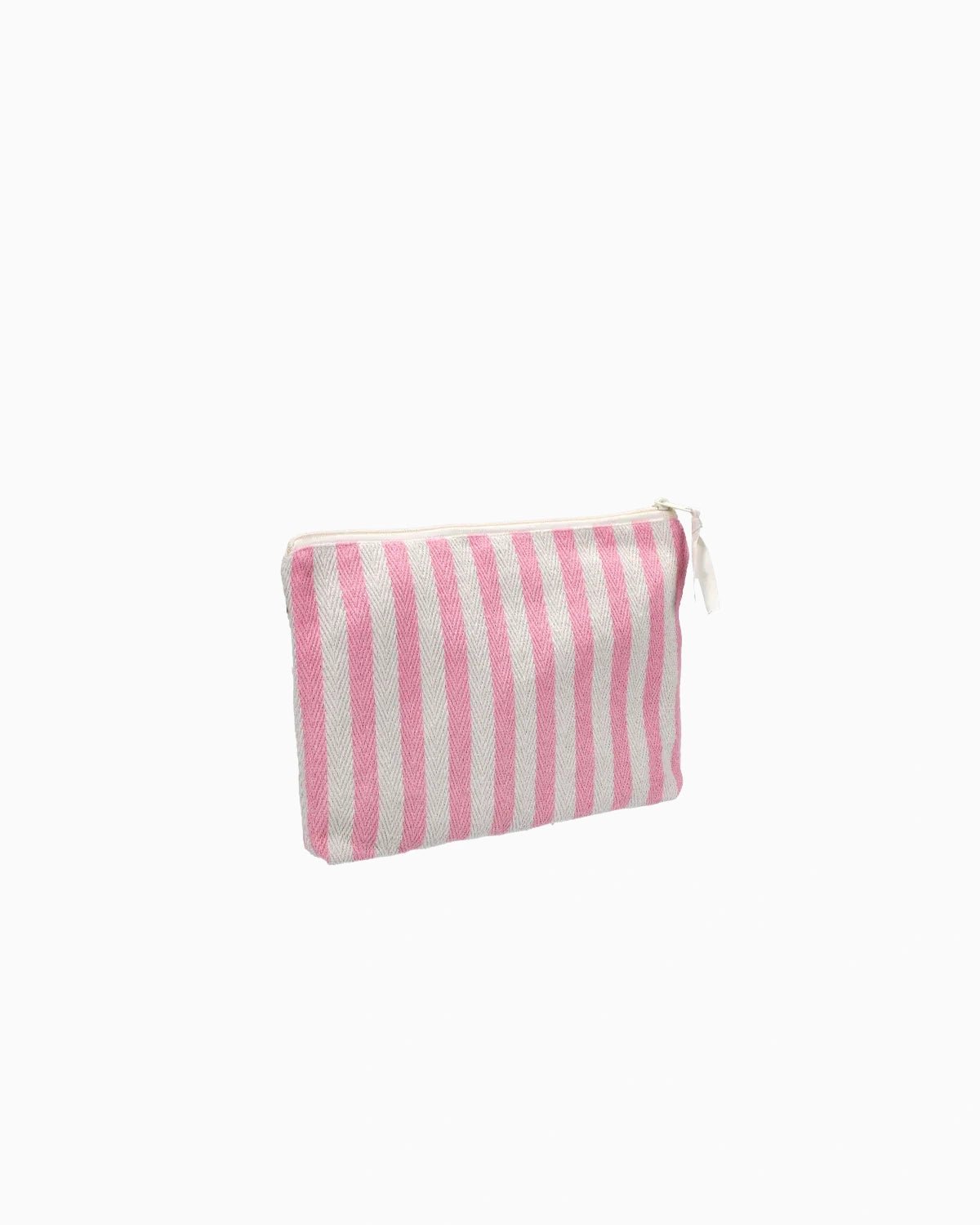 Kado Design - Kosmetiktasche Natur • Streifen Rosa - Kulturbeutel - ROSA ECK