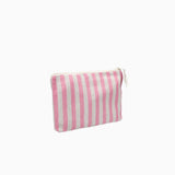 Kado Design - Kosmetiktasche Natur • Streifen Rosa - Kulturbeutel - ROSA ECK