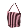 Kado Design - Reißverschlusstasche aus Baumwolle • Pink/Braun gestreift - Tasche - ROSA ECK Concept Store