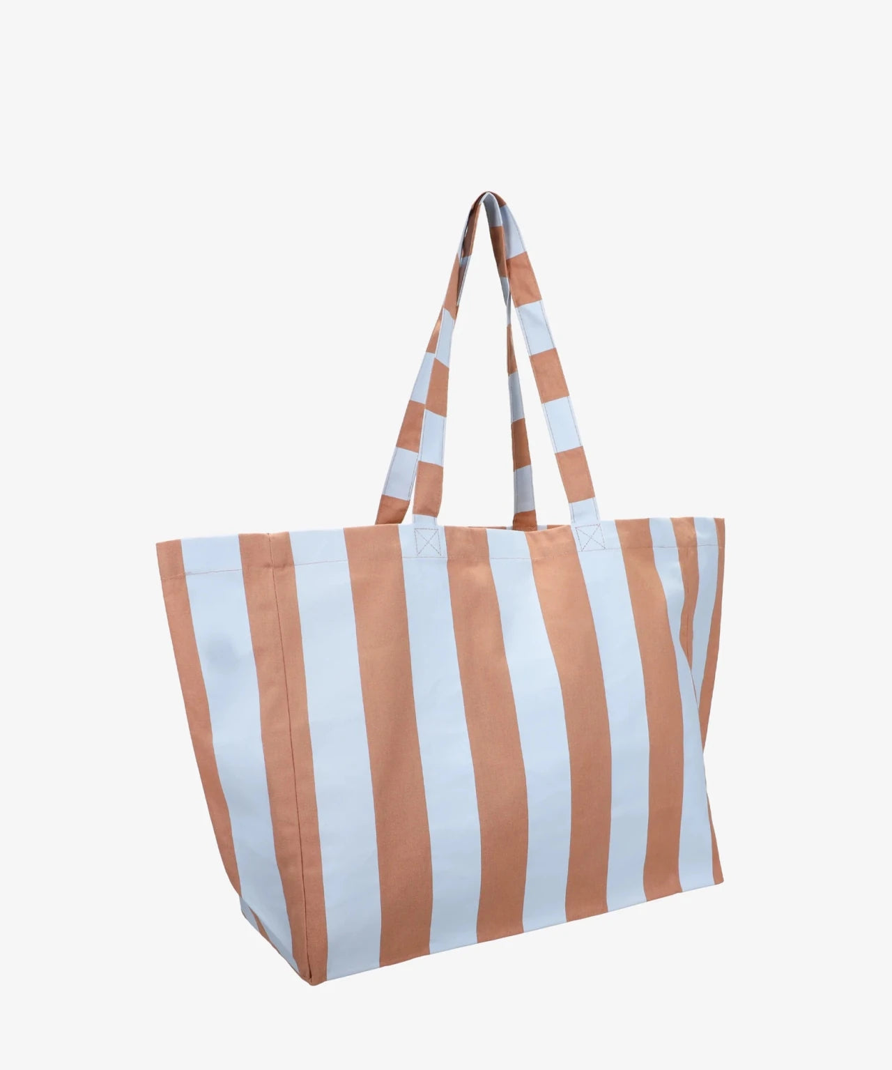 Kado Design - Strandtasche • Hellblau/Karamell gestreift - ROSA ECK
