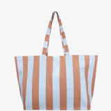Kado Design - Strandtasche • Hellblau/Karamell gestreift - ROSA ECK