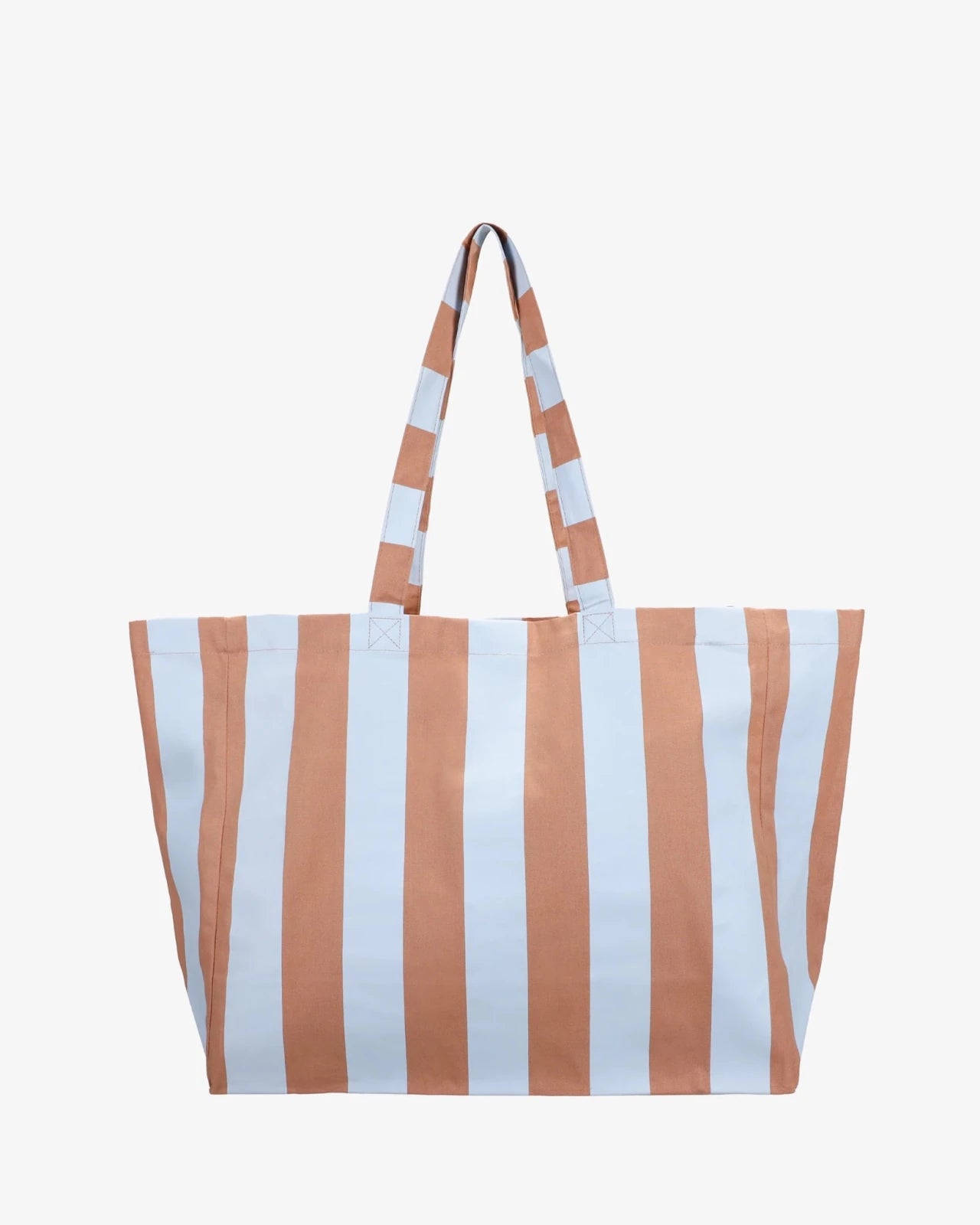 Kado Design - Strandtasche • Hellblau/Karamell gestreift - ROSA ECK