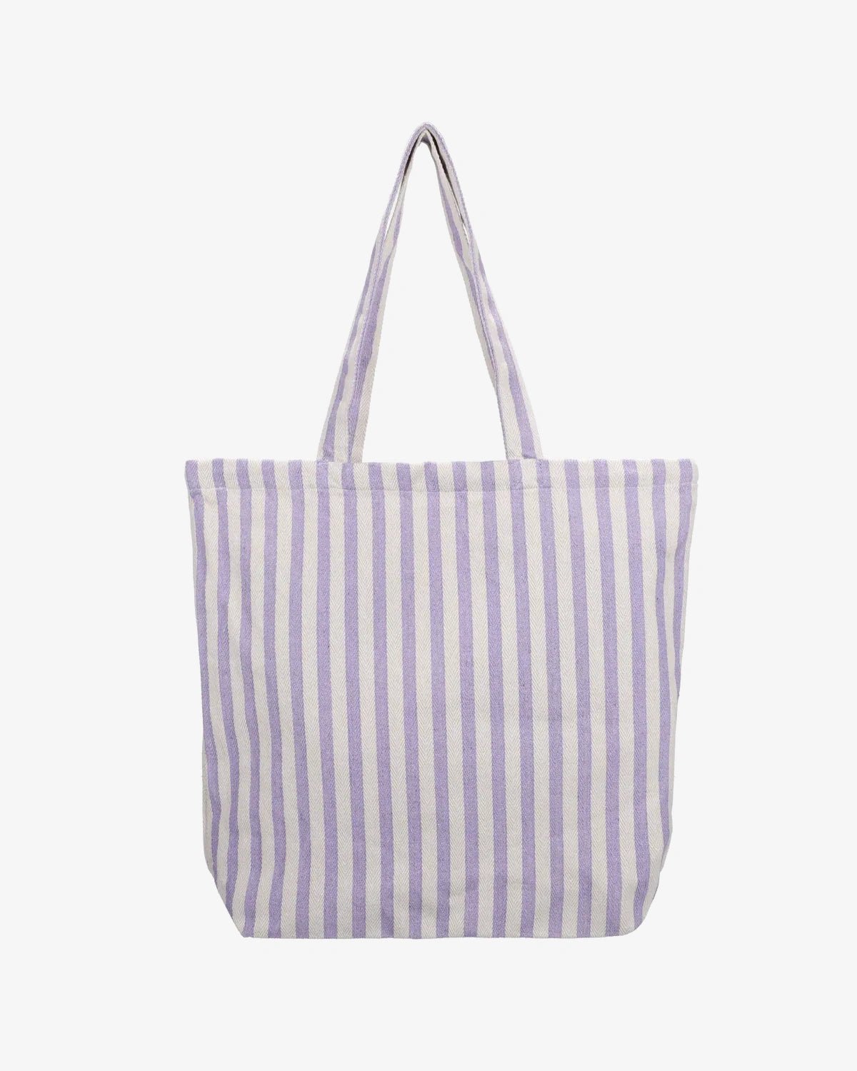 Kado Design - Strandtasche • Natur Streifen Lila - ROSA ECK