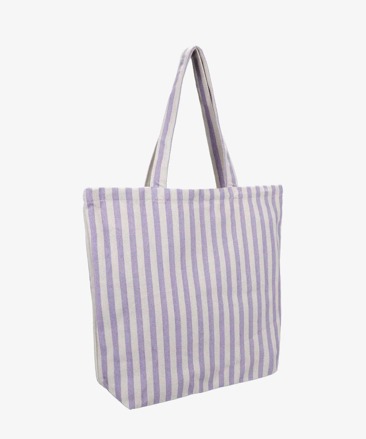 Kado Design - Strandtasche • Natur Streifen Lila - ROSA ECK