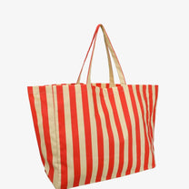 Kado Design - Strandtasche • Vanille/Rot gestreift - ROSA ECK