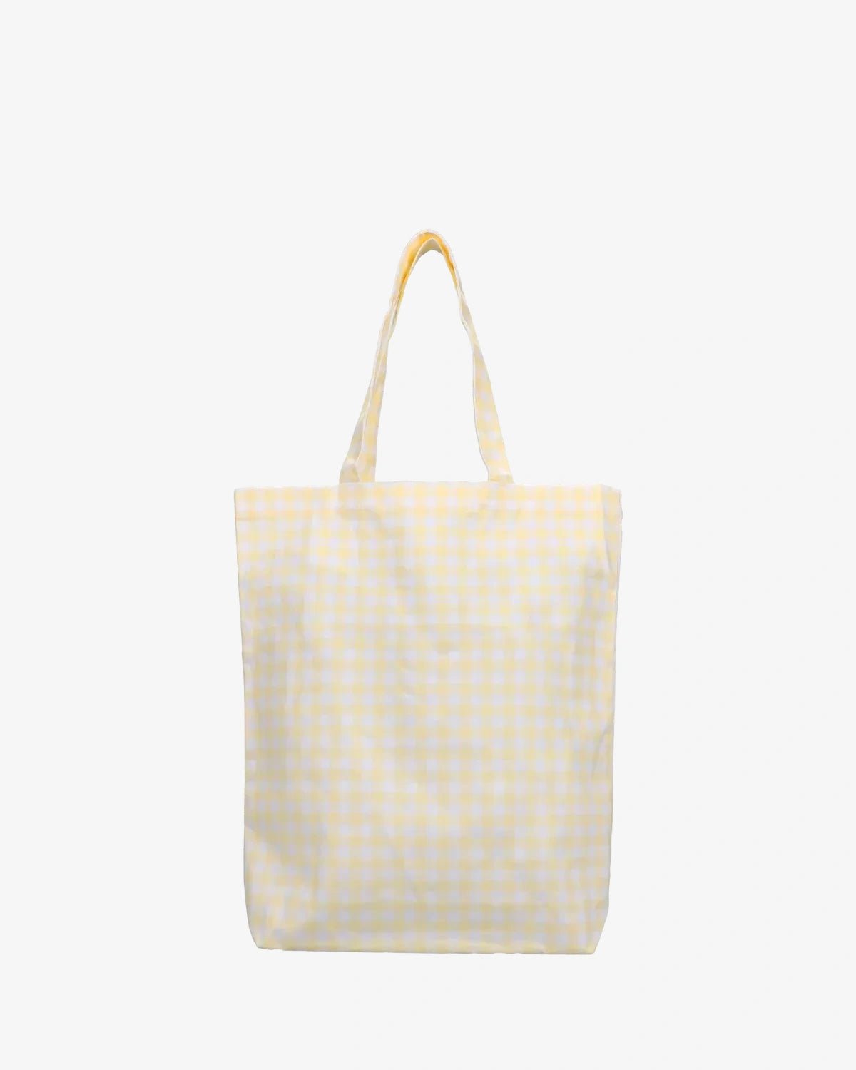 Kado Design - Tragetasche aus Baumwolle • Buttergelb kariert - ROSA ECK