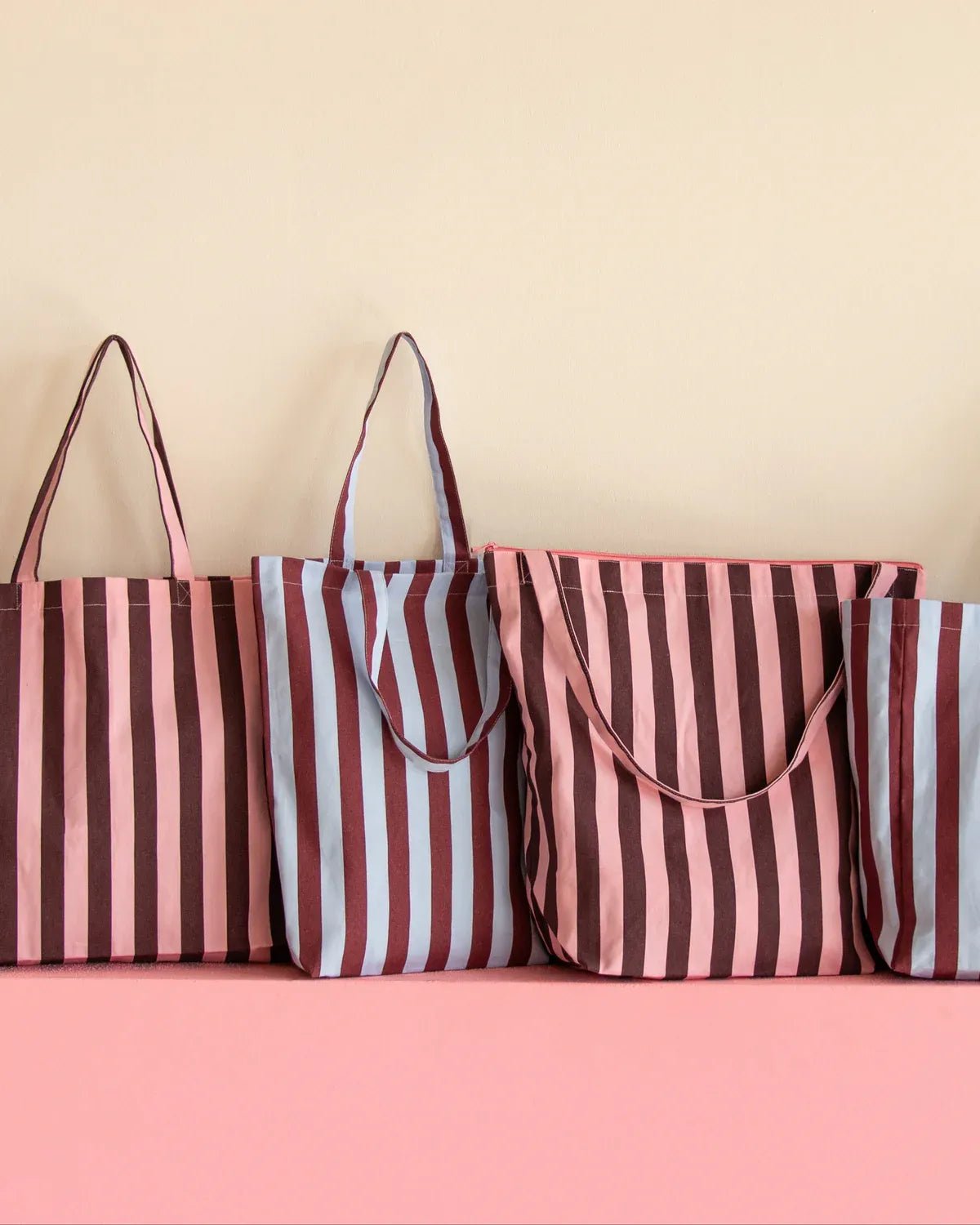 Kado Design - Tragetasche aus Baumwolle • Hellblau + Braun - ROSA ECK