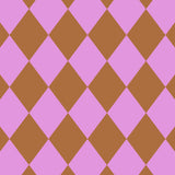Kado Design - Tragetasche aus Baumwolle • Lila/Braun Rauten - ROSA ECK