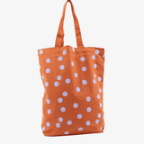 Kado Design - Tragetasche aus Baumwolle • Orange/Hellblau gepunktet - ROSA ECK
