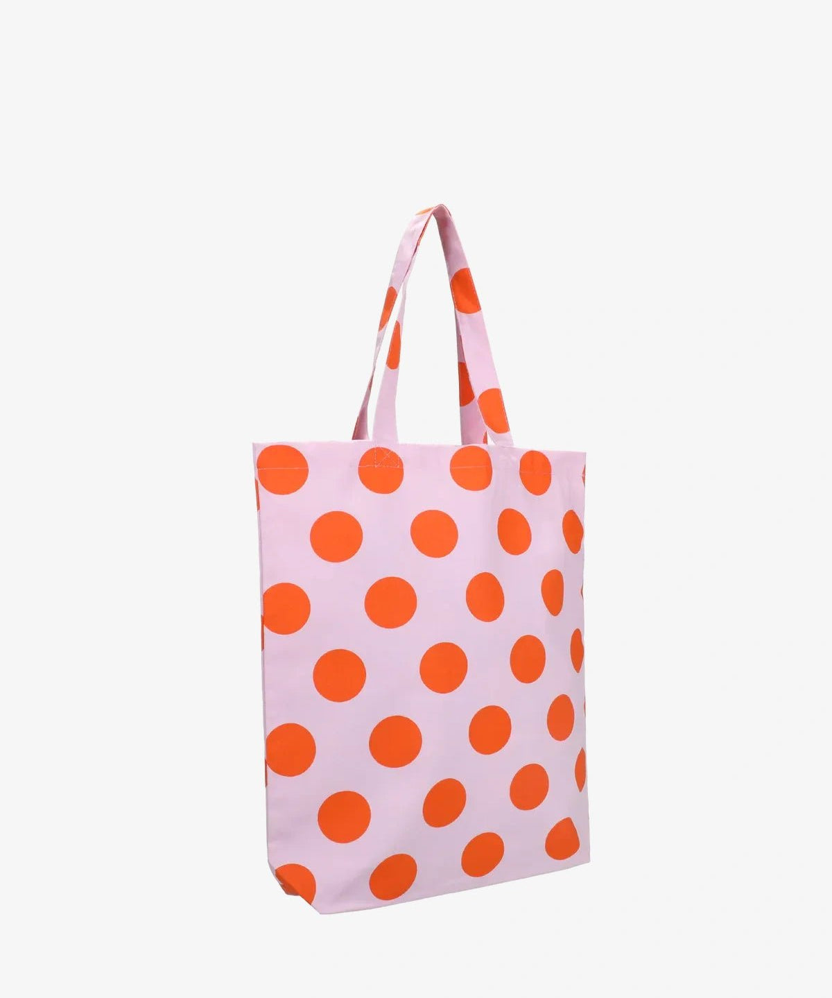 Kado Design - Tragetasche aus Baumwolle • Rosa/Orange gepunktet - ROSA ECK