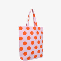Kado Design - Tragetasche aus Baumwolle • Rosa/Orange gepunktet - ROSA ECK