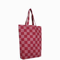 Kado Design - Tragetasche aus Baumwolle • Rot / Dunkelrot kariert - Tasche - ROSA ECK Concept Store