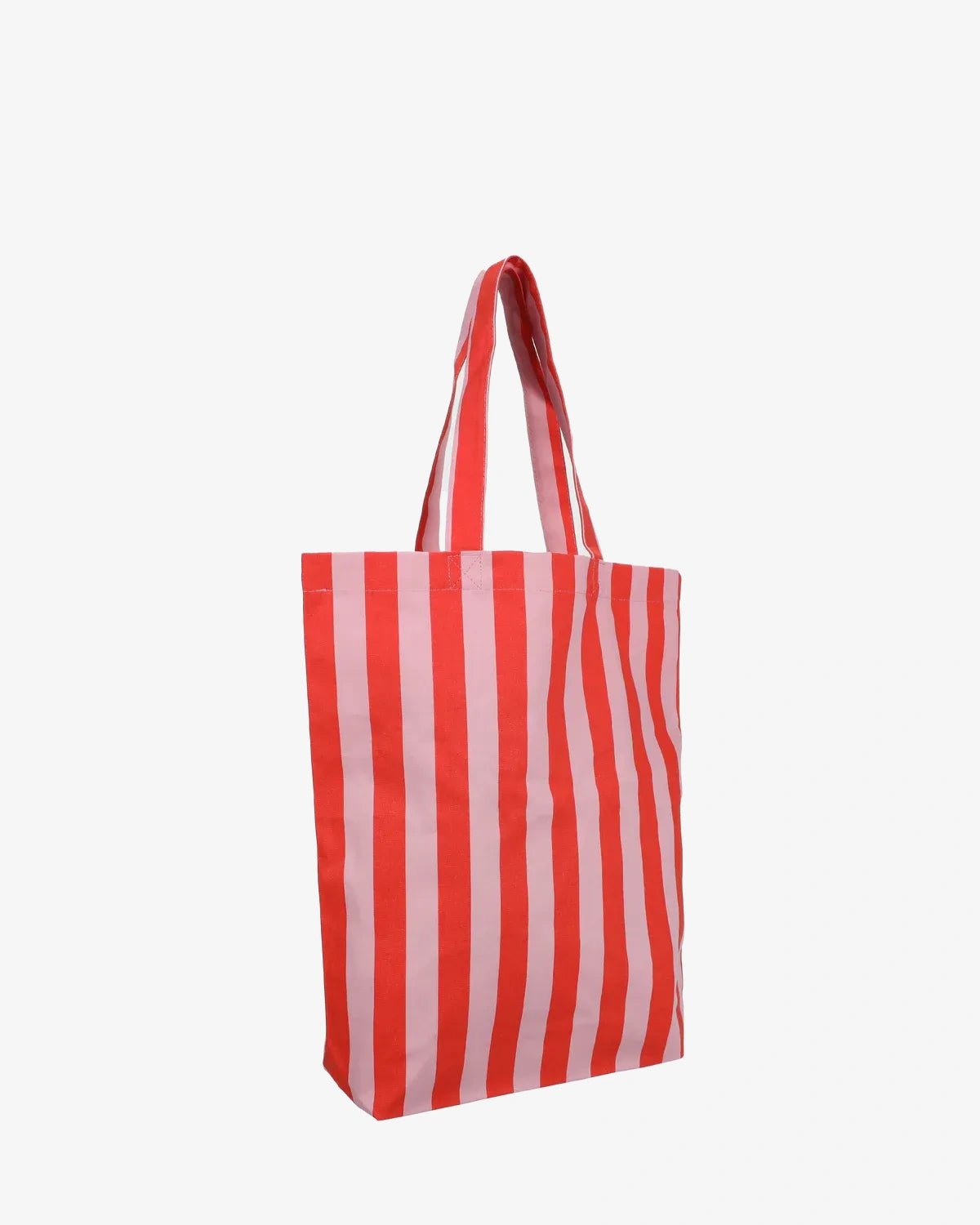 Kado Design - Tragetasche aus Baumwolle • Rot/Rosa gestreift - ROSA ECK
