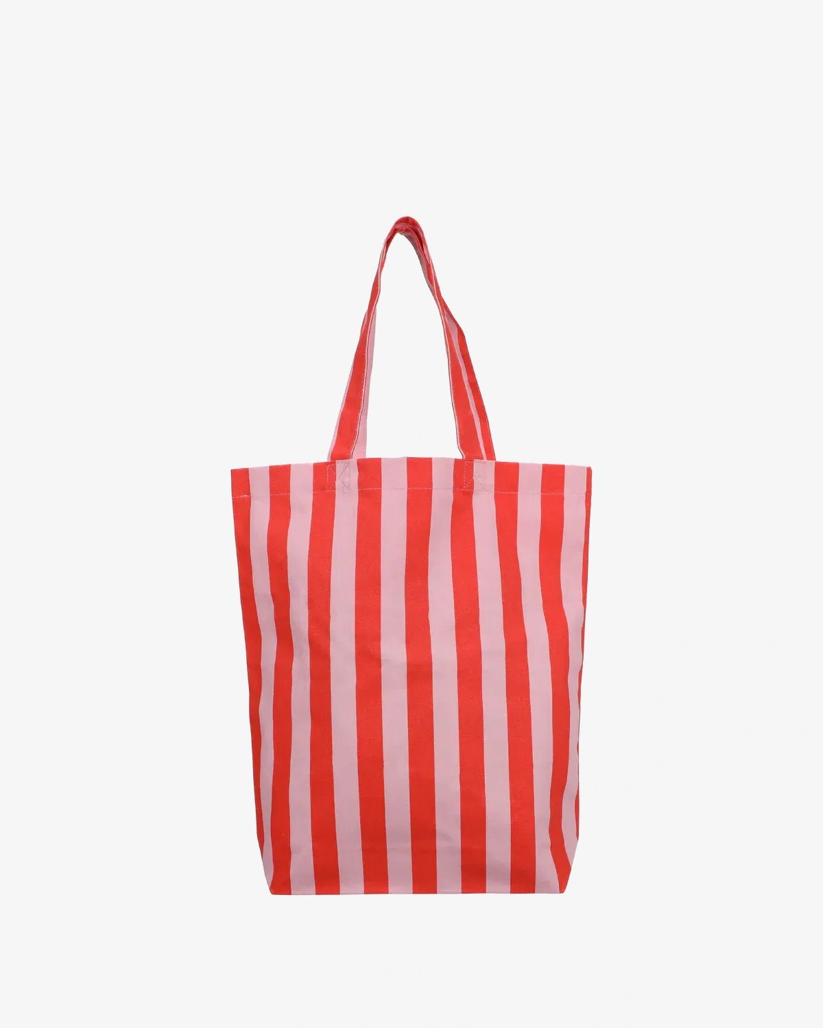 Kado Design - Tragetasche aus Baumwolle • Rot/Rosa gestreift - ROSA ECK
