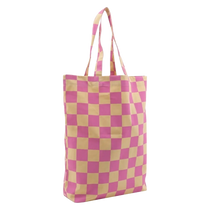 Kado Design - Tragetasche aus Baumwolle • Vanille/Rosa kariert - Tasche - ROSA ECK Concept Store