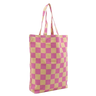 Kado Design - Tragetasche aus Baumwolle • Vanille/Rosa kariert - Tasche - ROSA ECK Concept Store