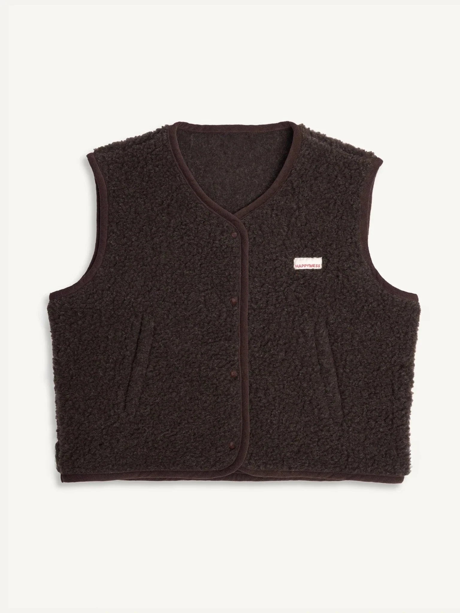 Happymess Merino Weste Chocolate Brown