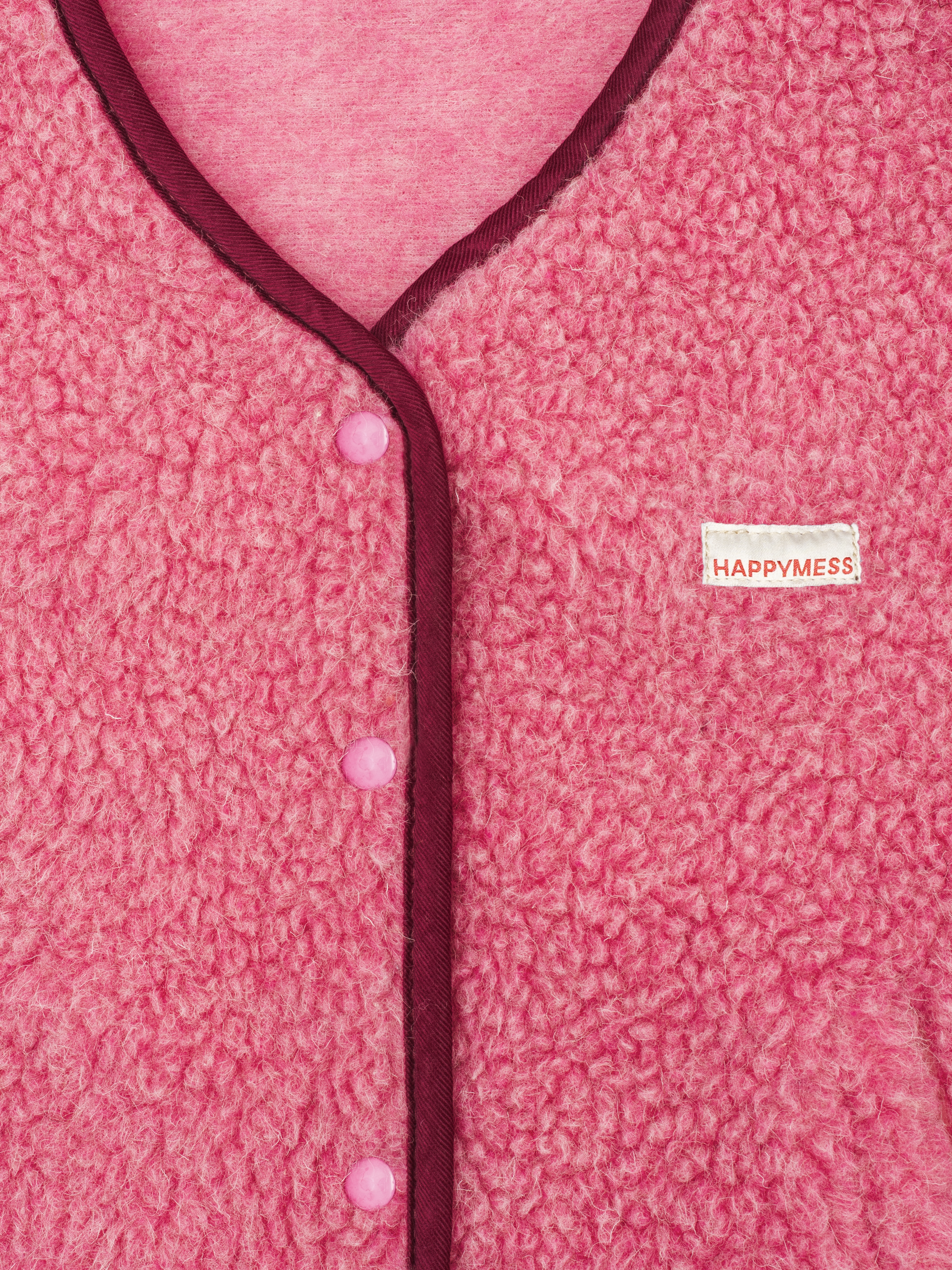 Happymess Merino Weste Dusty Pink