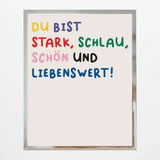 KinderStärken - DU BIST STARK 50x70cm Poster - ROSA ECK