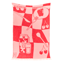 KLEKKS - KLEKKS × donpriggos NO. 33 Wolldecke • Rot/Rosa - ROSA ECK