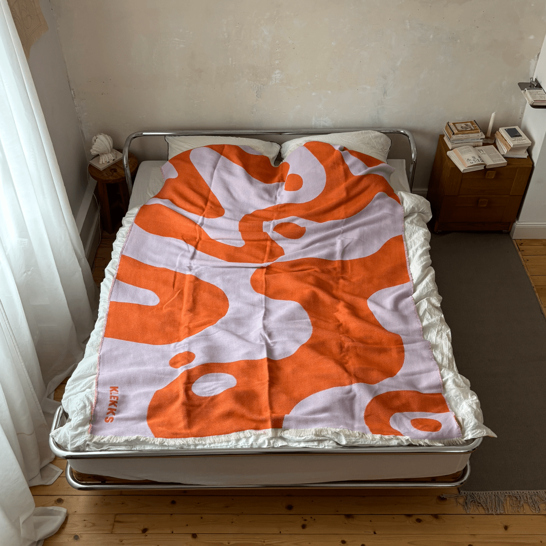 KLEKKS - KLEKKS NO. 8 Leichte Baumwolldecke • Orange - ROSA ECK