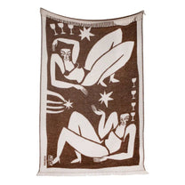 KLEKKS - KLEKKS x hannah.muehi NO. 31 Wolldecke in Braun - Sofadecke - ROSA ECK