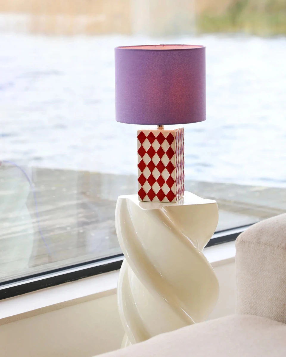 &Klevering - GRID Tischlampe - ROSA ECK