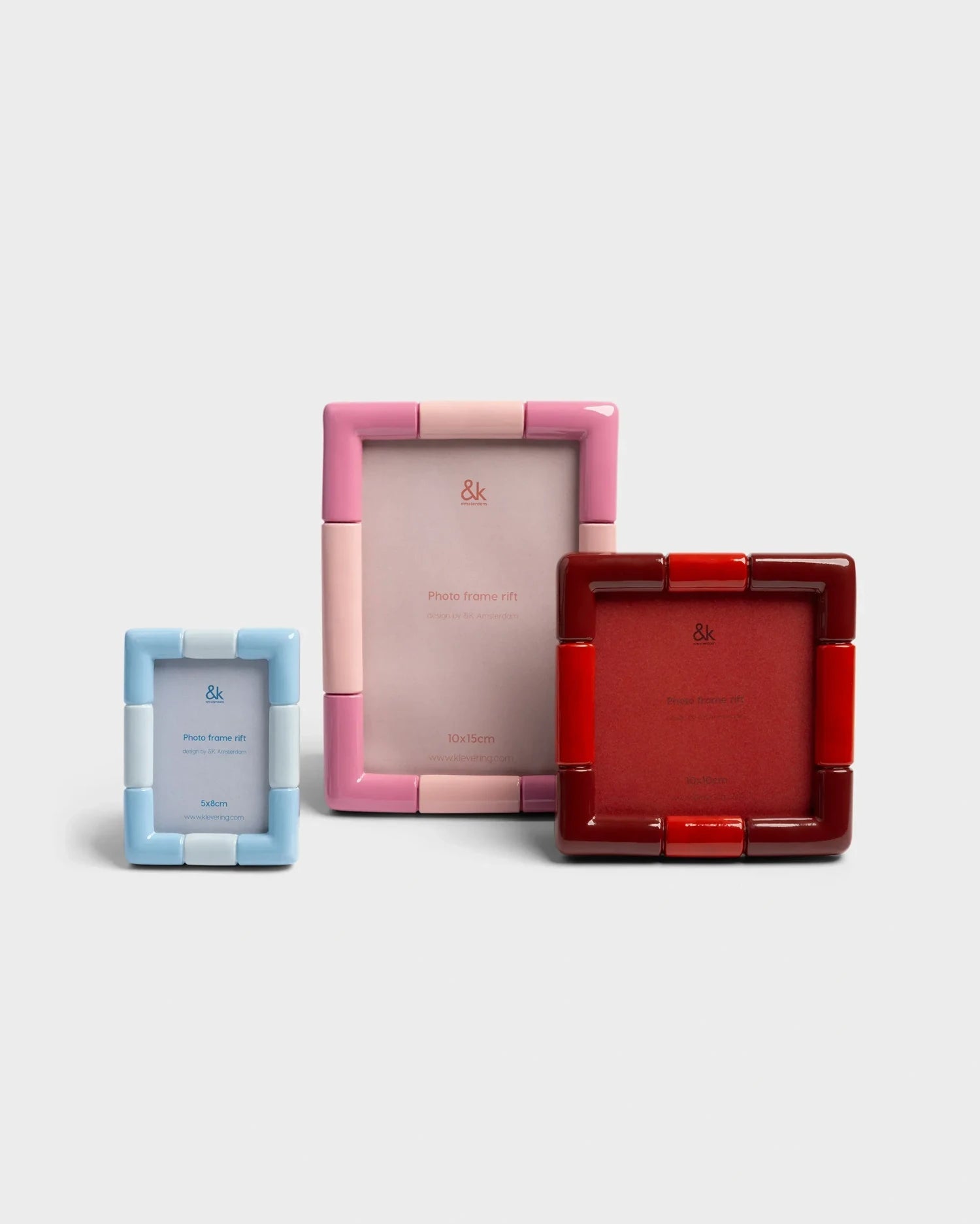&Klevering - RIFT Bilderrahmen • square burgundy - ROSA ECK