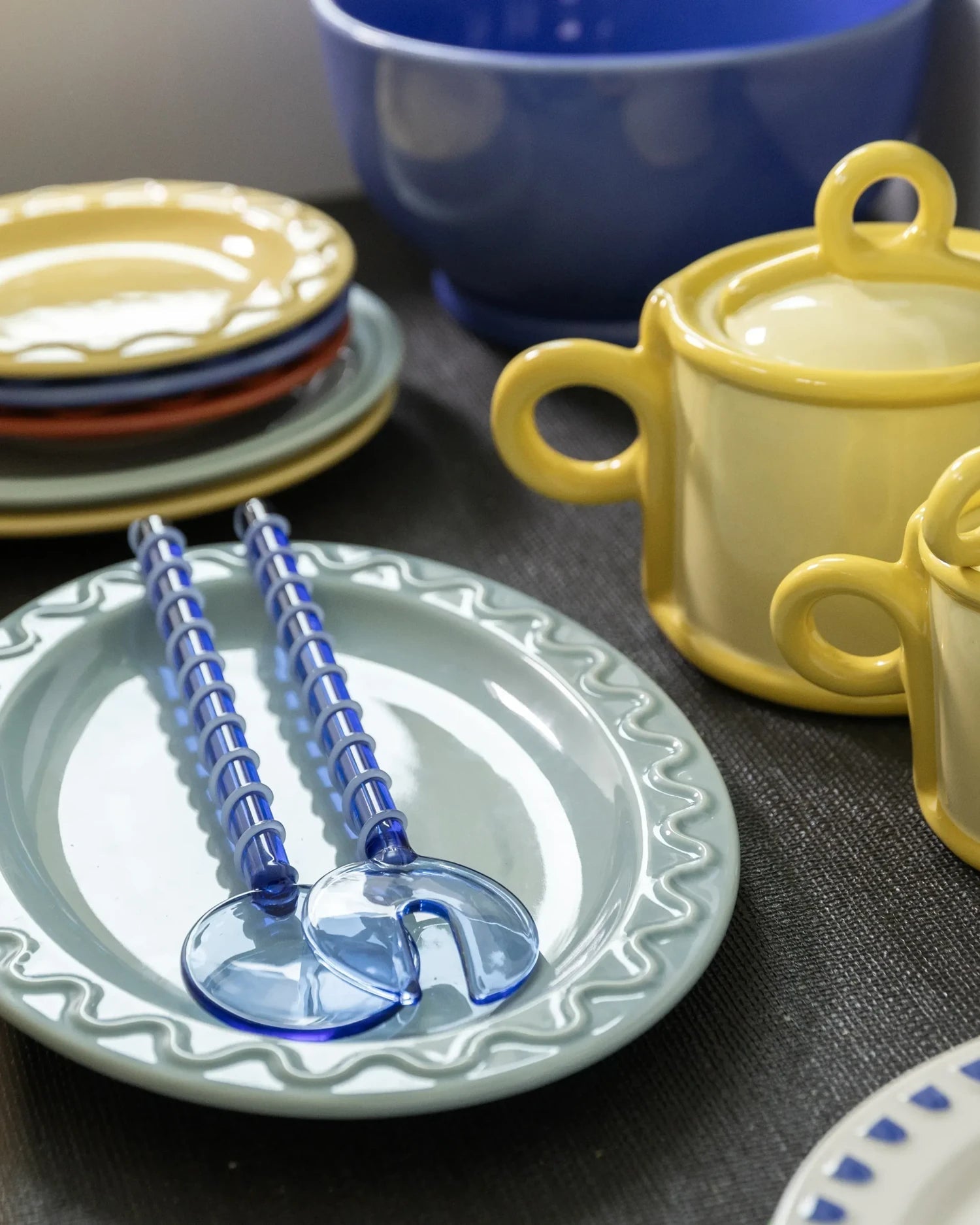 &Klevering - SLING Salatbesteck • blue - ROSA ECK