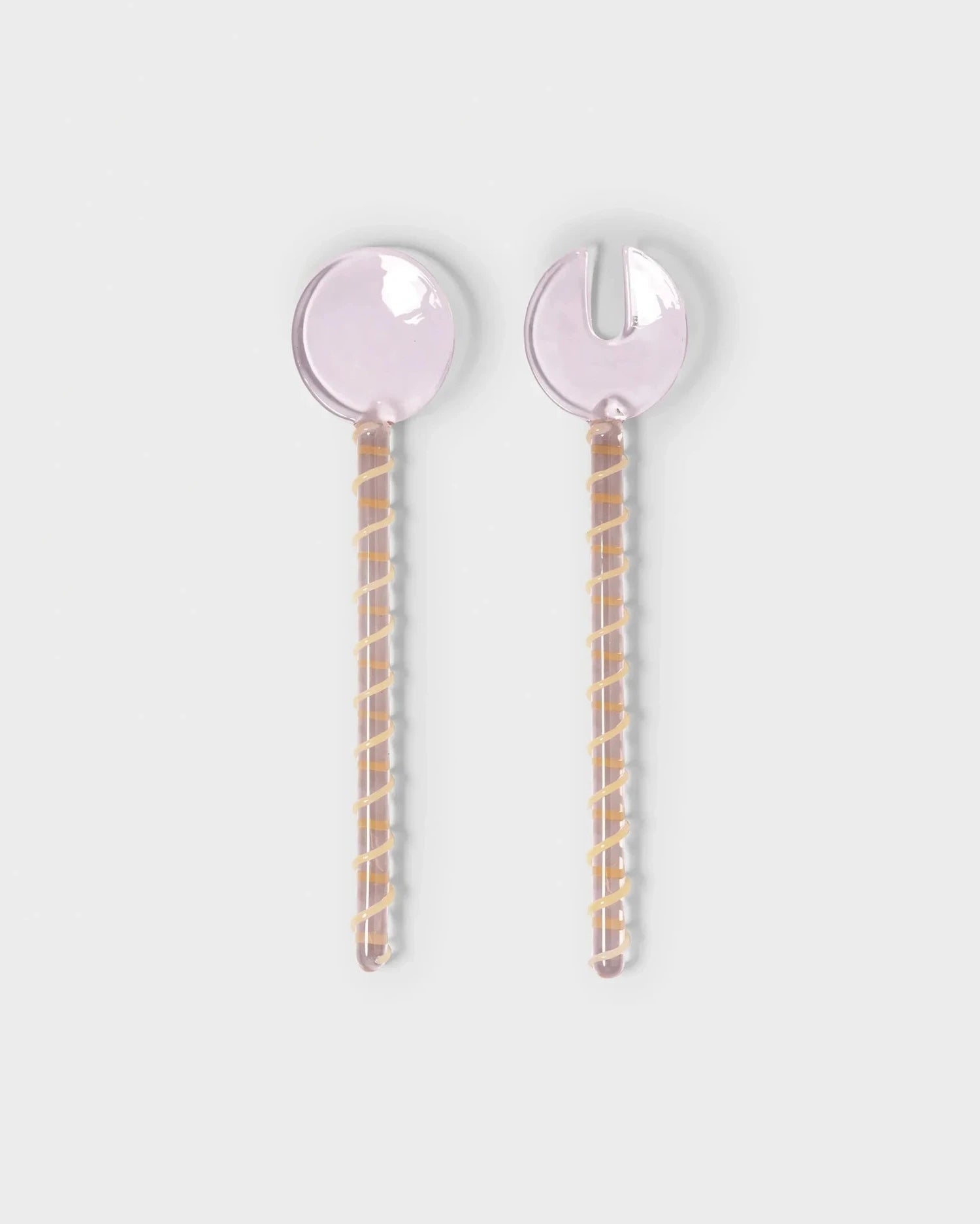 &Klevering - SLING Salatbesteck • pink - ROSA ECK
