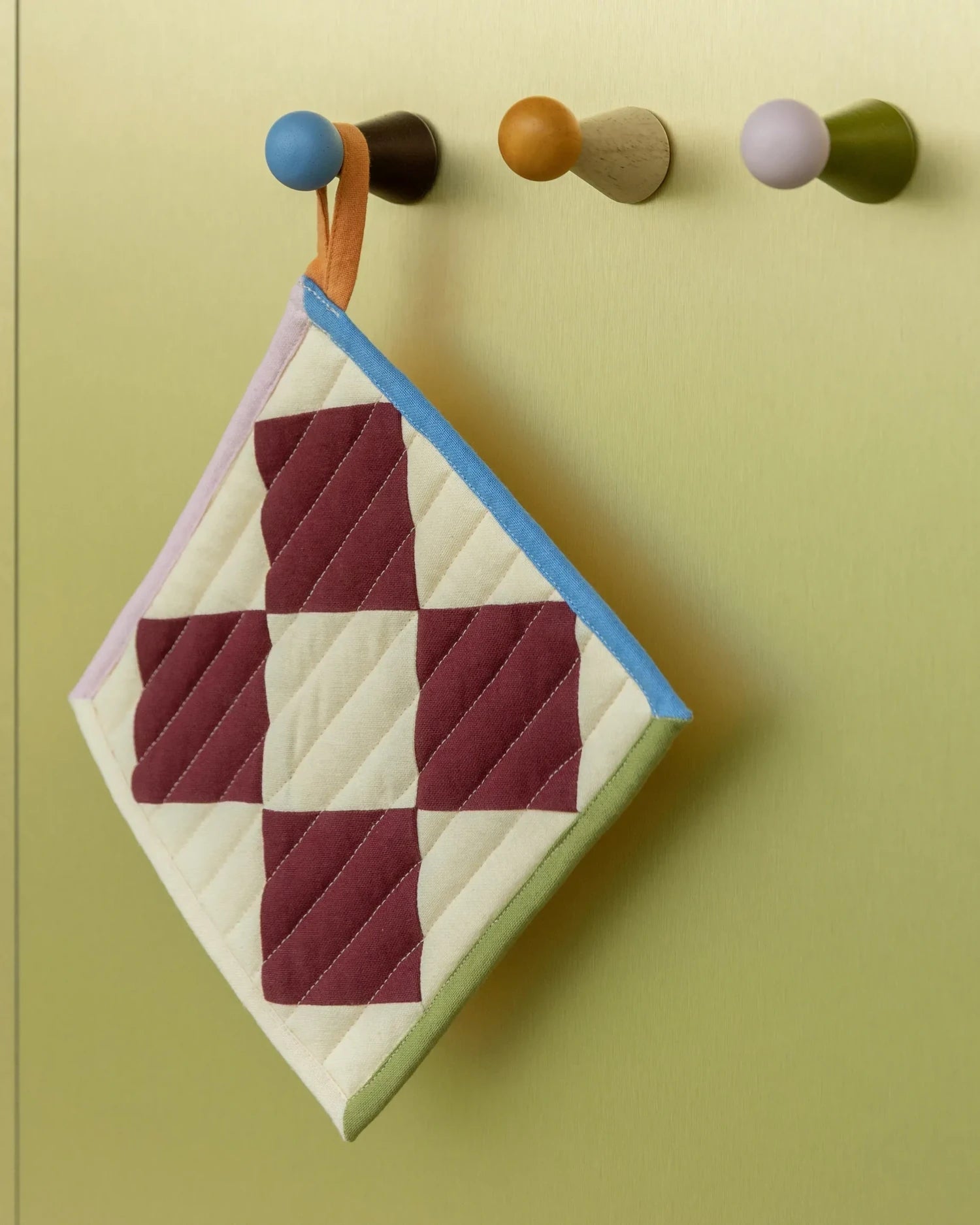 &Klevering - STITCH Topflappen • check - ROSA ECK