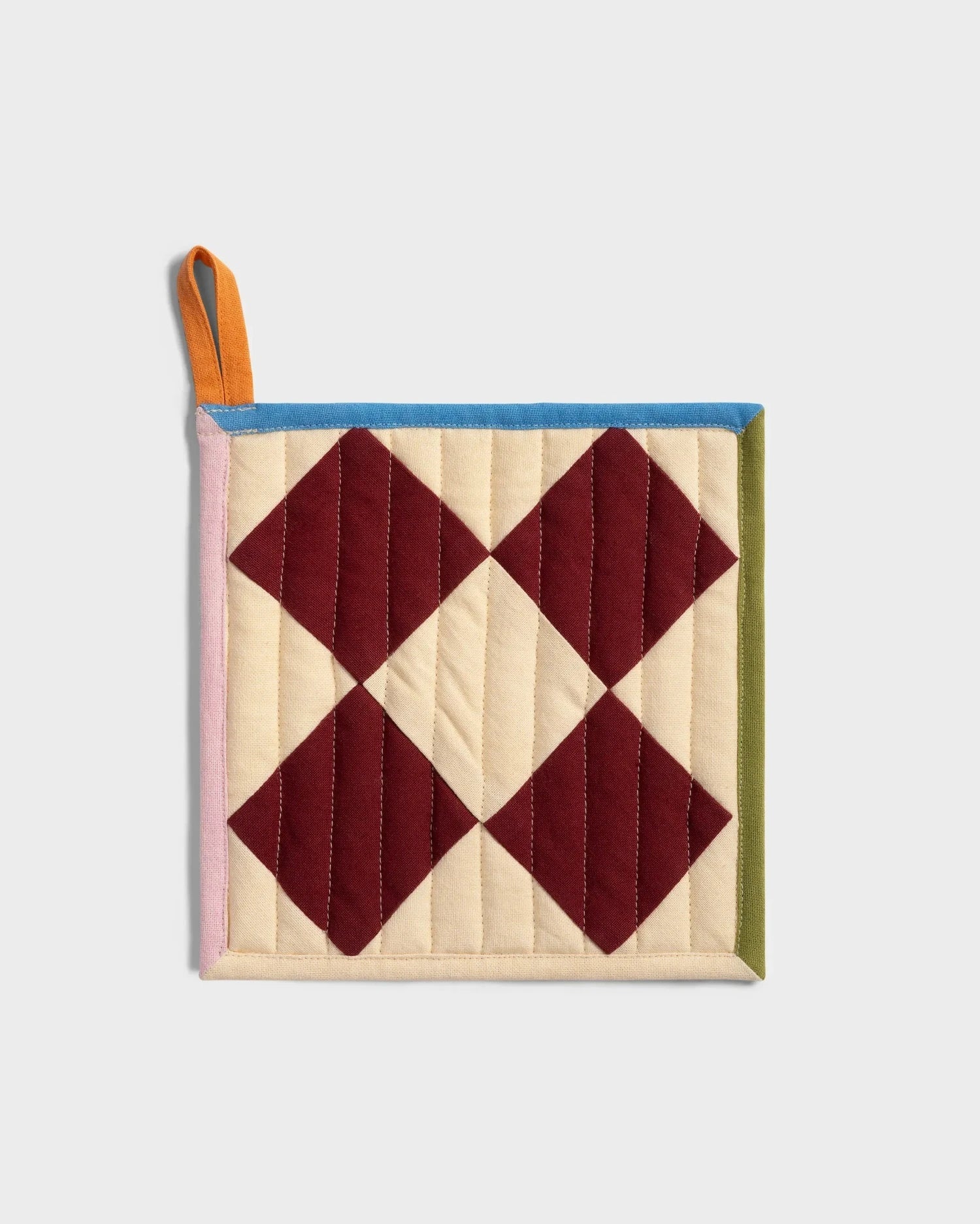 &Klevering - STITCH Topflappen • check - ROSA ECK
