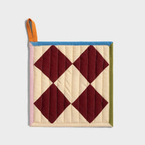 &Klevering - STITCH Topflappen • check - ROSA ECK