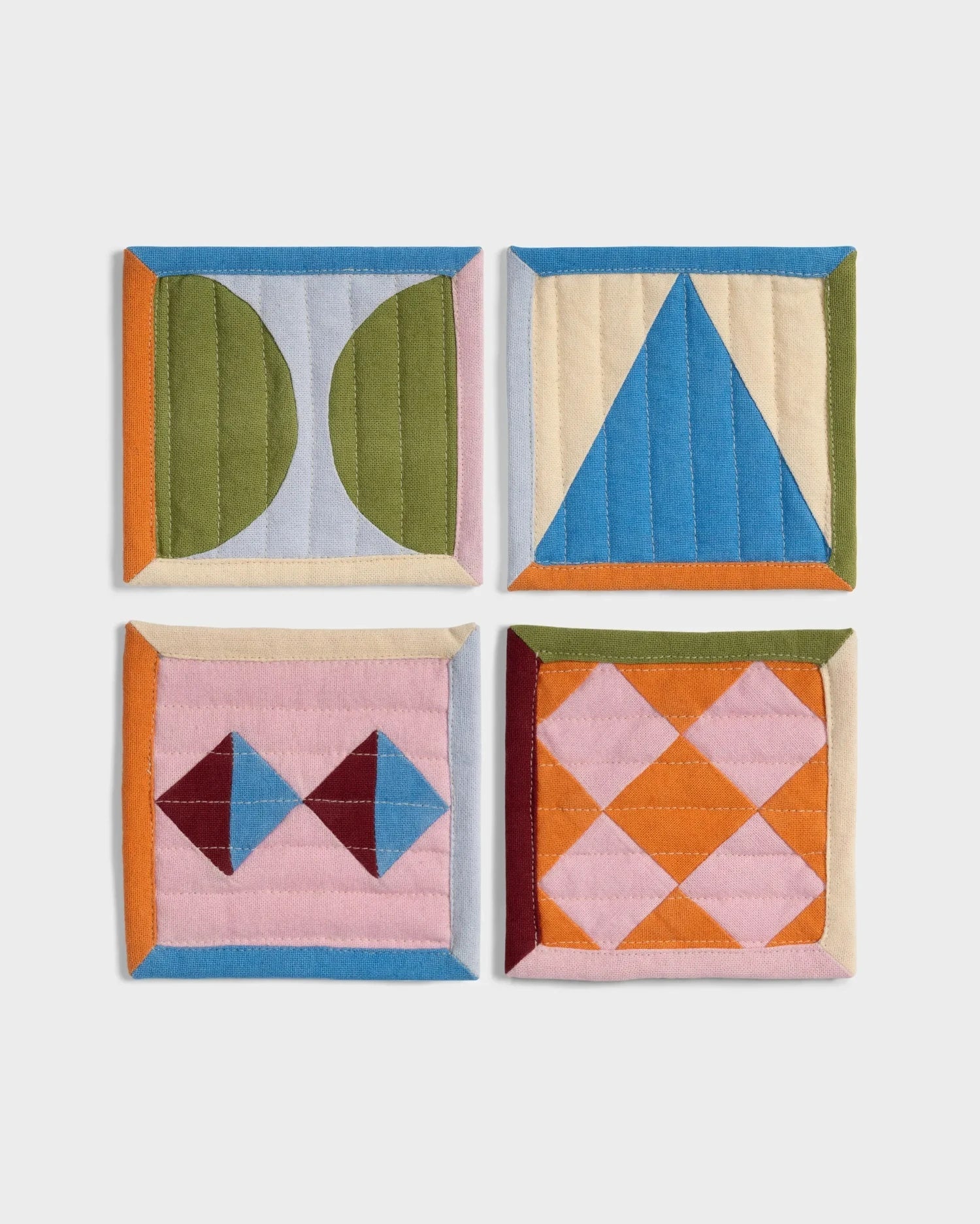 &Klevering - STITCH Untersetzer (4er - Set) - ROSA ECK
