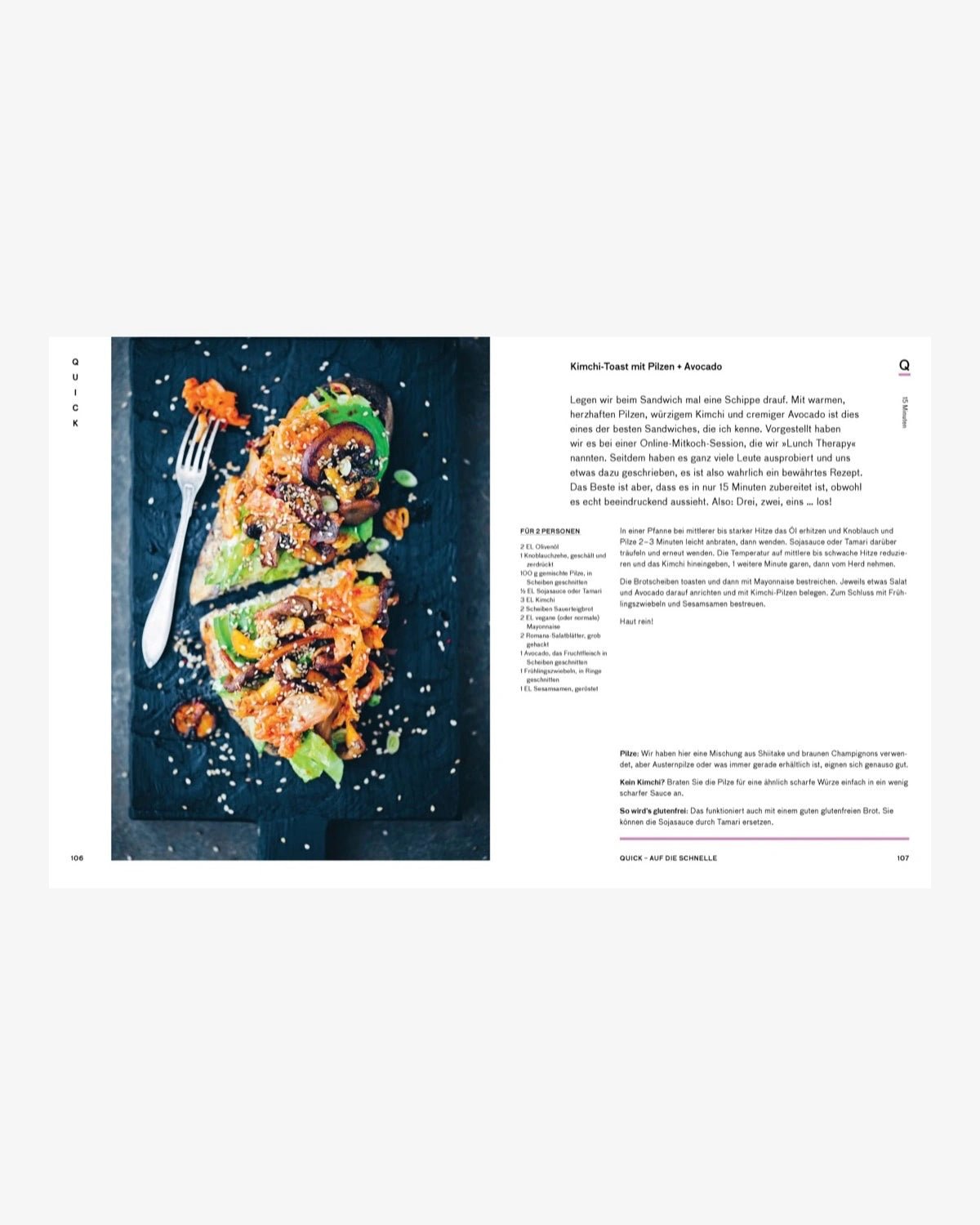 Knesebeck Verlag - DIE GRÜNE KÜCHE – QUICK + SLOW Kochbuch - ROSA ECK